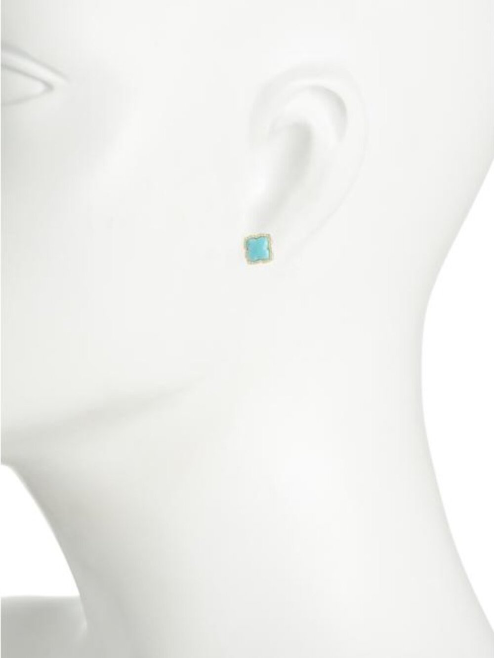 KENDRA SCOTT Gold Turquoise Mallory Stud Earrings - Picture 2 of 4